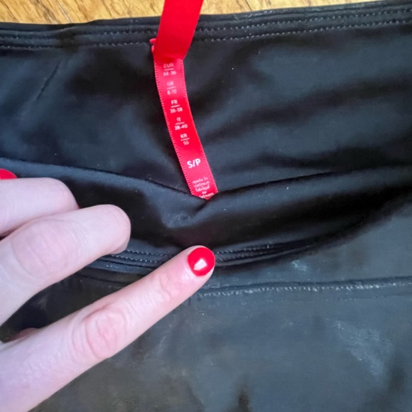 Black Spanx Leather Leggings - Picture 5 of 7